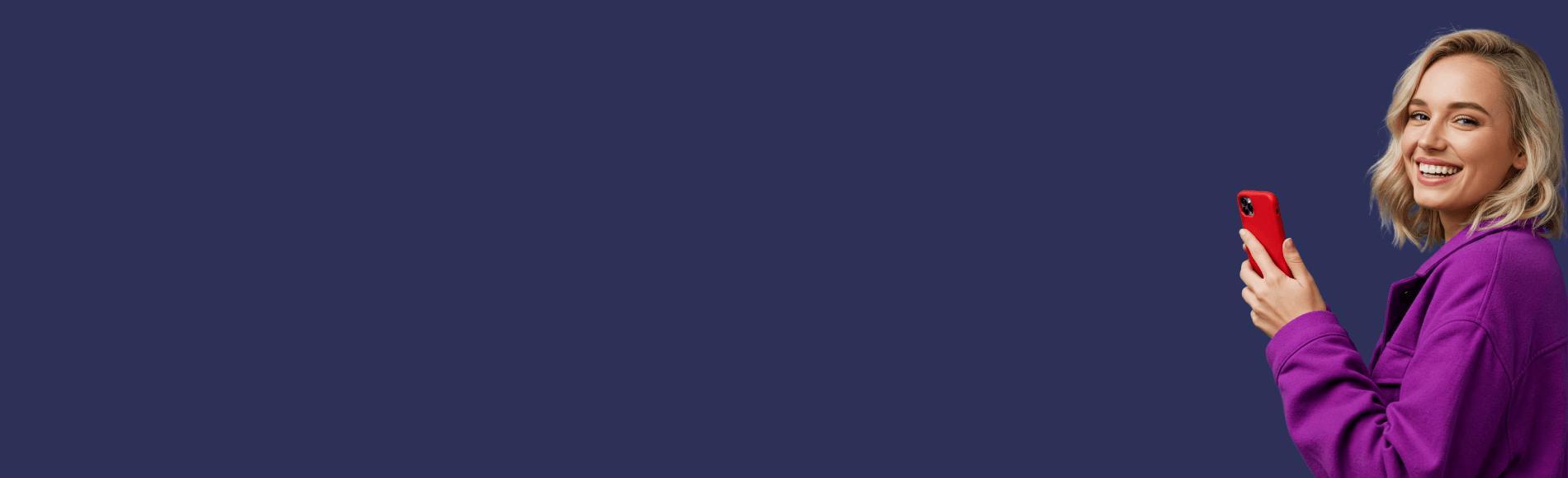 banner osoba z telefonem