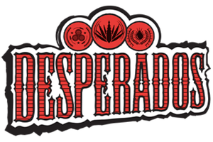 Logo Desperados w czerwono-czarnej stylistyce